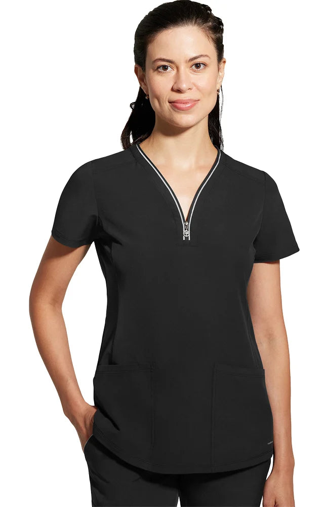 Healing Hands 360 Zip Y-Neck Top