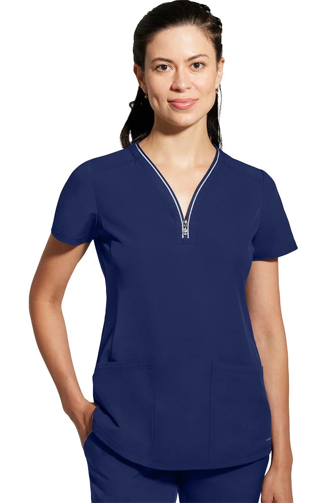 Healing Hands 360 Zip Y-Neck Top