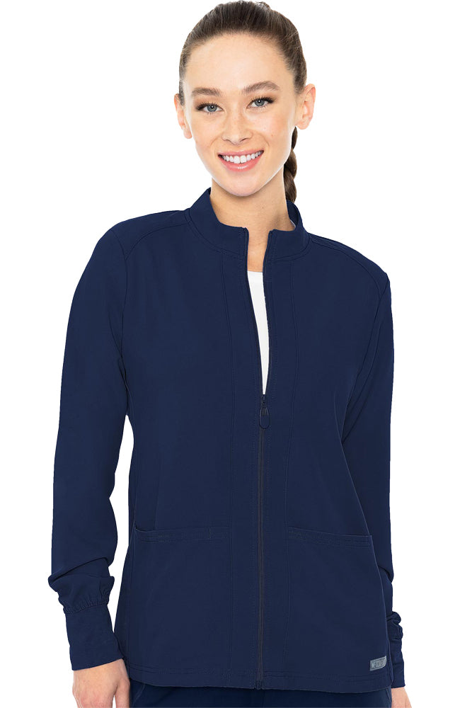 Med Couture Insight Zip Front Warm Up Scrub Jacket
