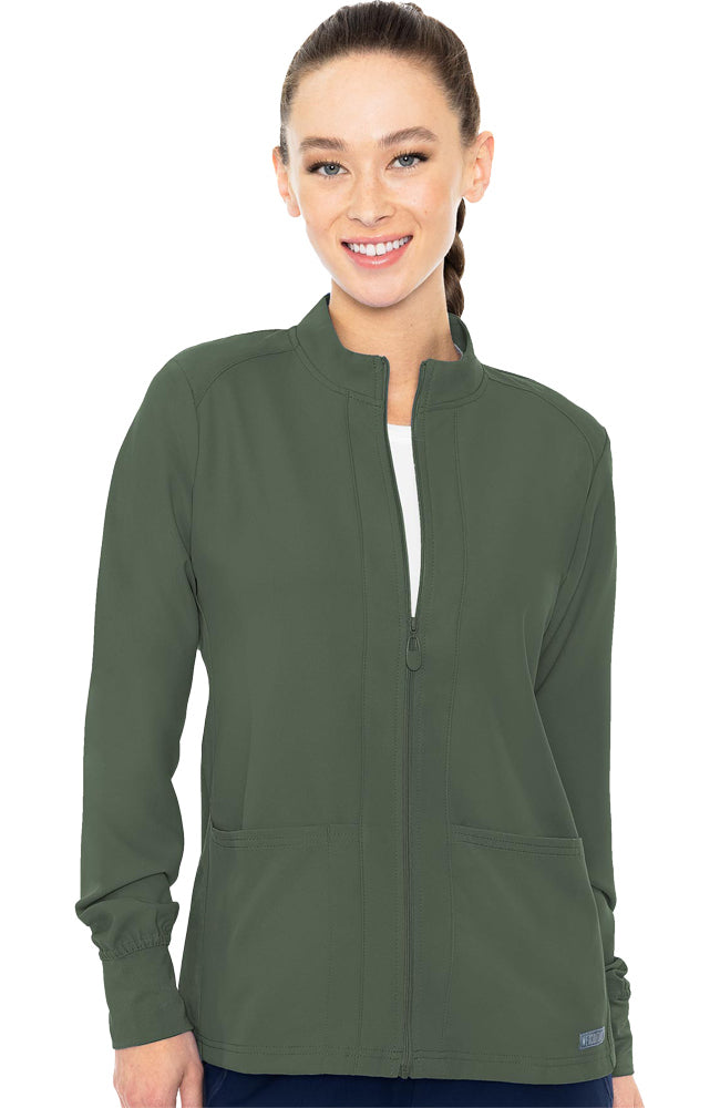 Med Couture Insight Zip Front Warm Up Scrub Jacket