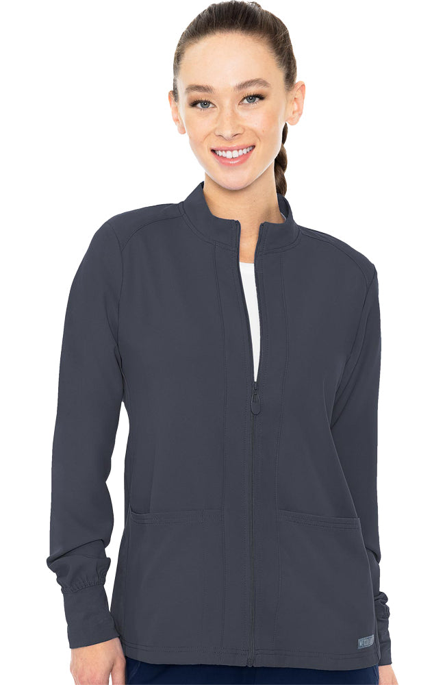 Med Couture Insight Zip Front Warm Up Scrub Jacket