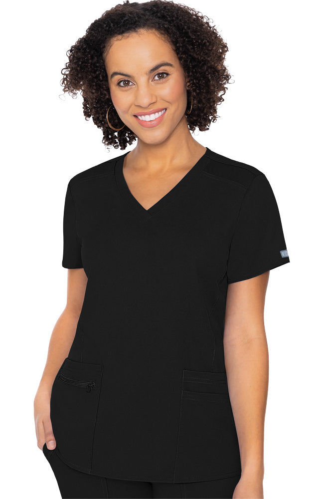 Med Couture Touch V-Neck Knit Back Top