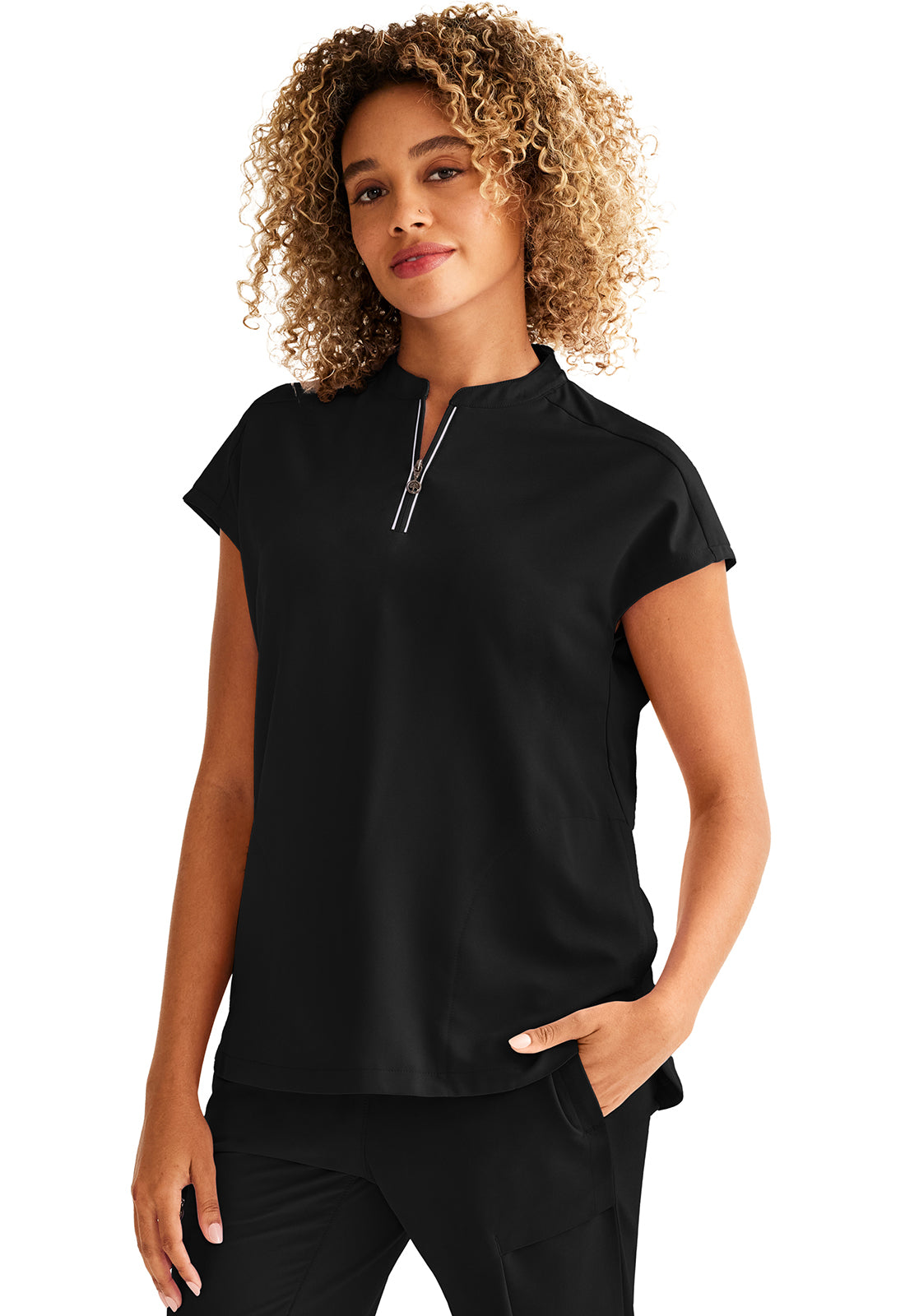 Healing Hands 360 Sandy Mandarin Zipper Top