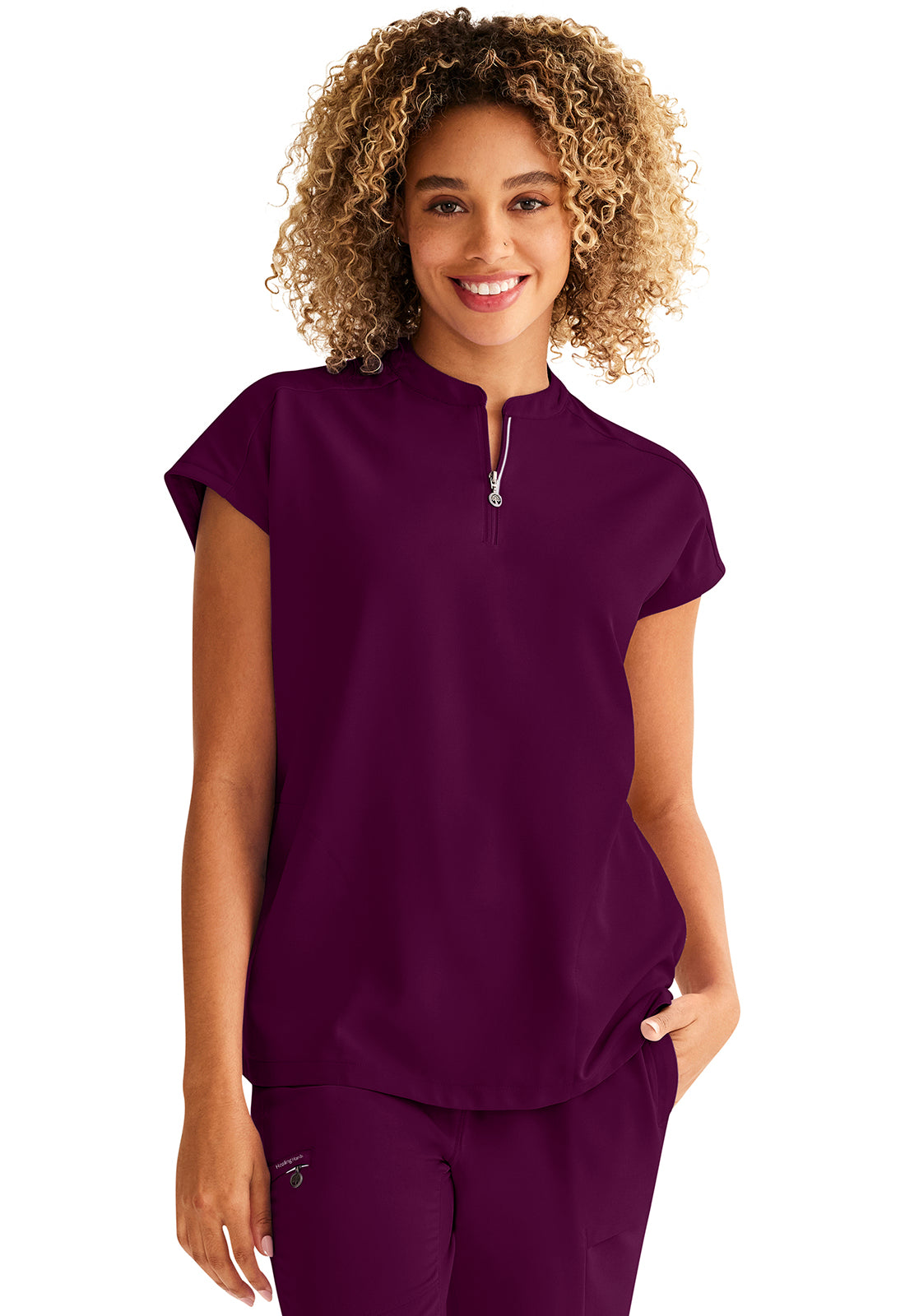 Healing Hands 360 Sandy Mandarin Zipper Top