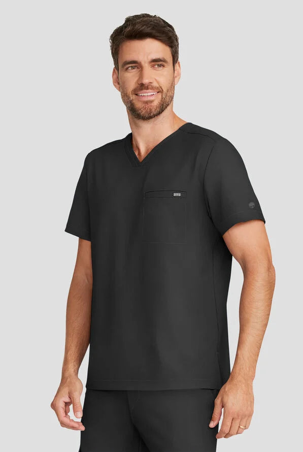 Healing Hands Quest Men's 1-Pocket Tuck In V-Neck Scrub Top