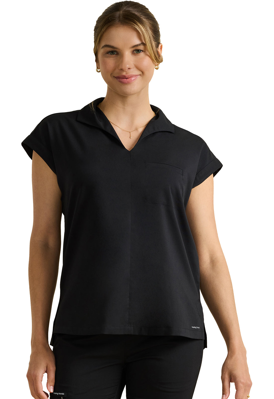 Healing Hands Purple Label Jazz Collared Tuckable Top