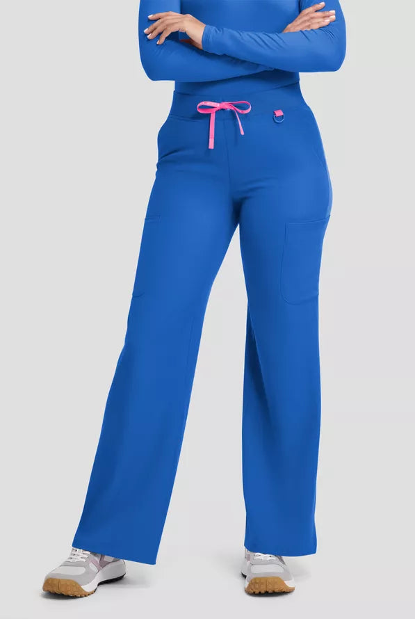 Med Couture Amp Women's High-Rise Wide Leg Cargo Scrub Pant