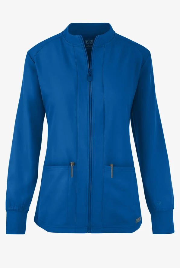 Med Couture Insight Zip Front Warm Up Scrub Jacket