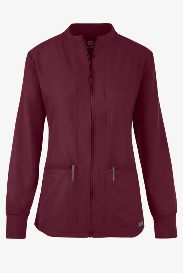 Med Couture Insight Zip Front Warm Up Scrub Jacket