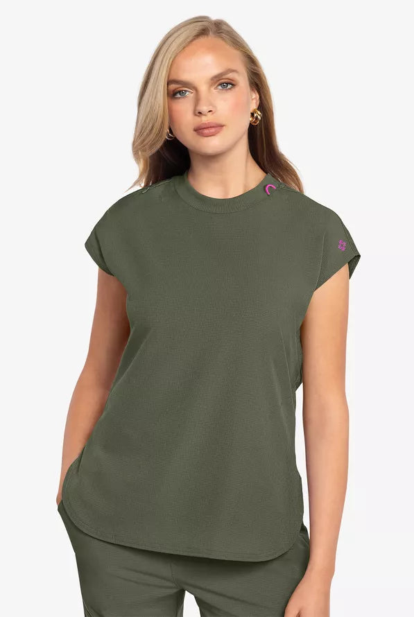 Med Couture Amp Women's Tuck in Round Neck Scrub Top