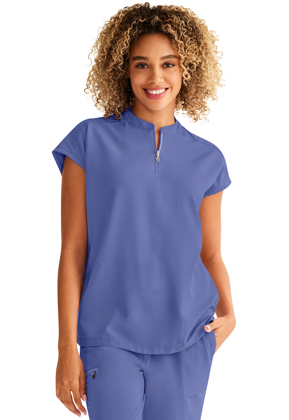 Healing Hands 360 Sandy Mandarin Zipper Top