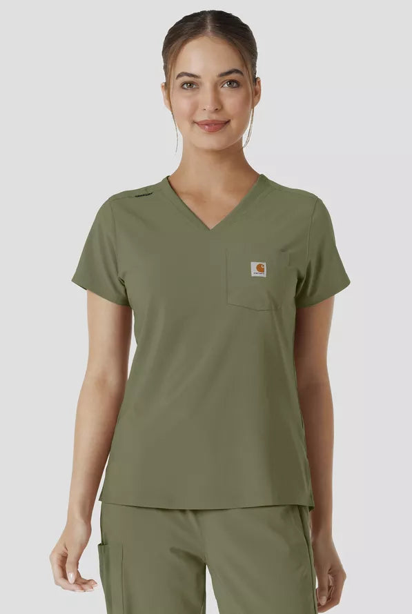 Carhartt Cross-Flex Force Women's 1-Pocket Tuck In Scrub Top