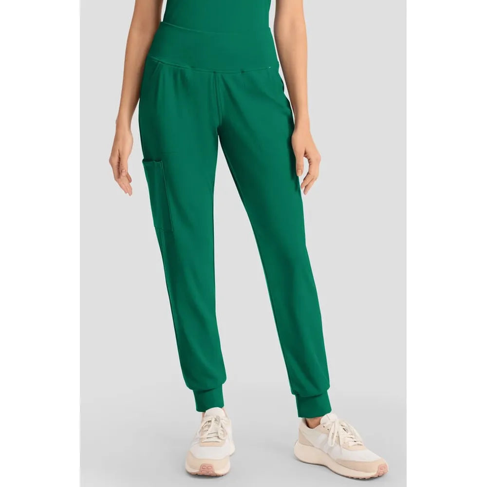 Cherokee Achieve Women's 5-Pocket Cargo Jogger Knit Scrub Pants