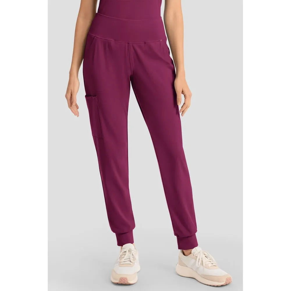 Cherokee Achieve Women's 5-Pocket Cargo Jogger Knit Scrub Pants