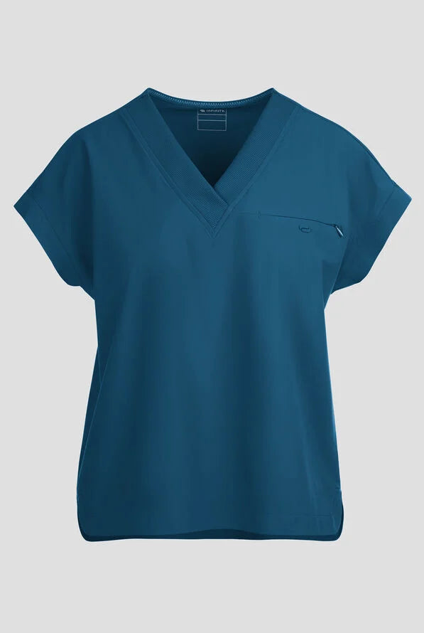 Cherokee Infinity Pursuit Women's 1-Pocket V-Neck Dolman Sleeve Scrub Top