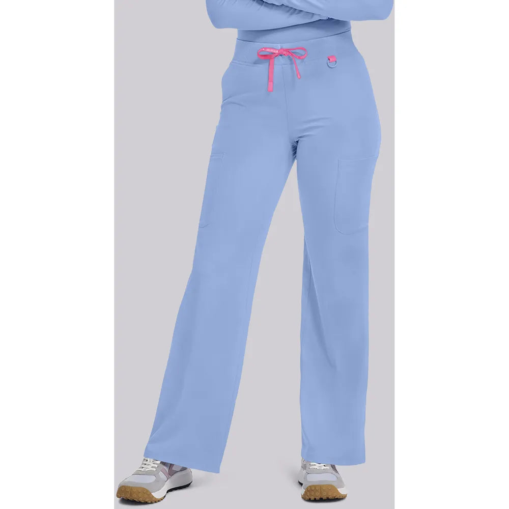 Med Couture Amp Women's High-Rise Wide Leg Cargo Scrub Pant