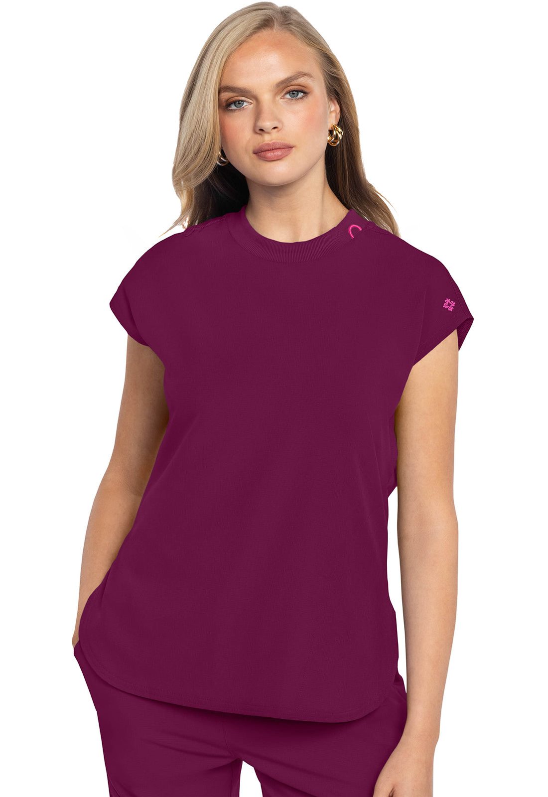 Med Couture Amp Women's Tuck in Round Neck Scrub Top