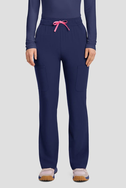 Med Couture Amp Women's 4-Pocket High Waist Flare Leg Cargo Scrub Pant