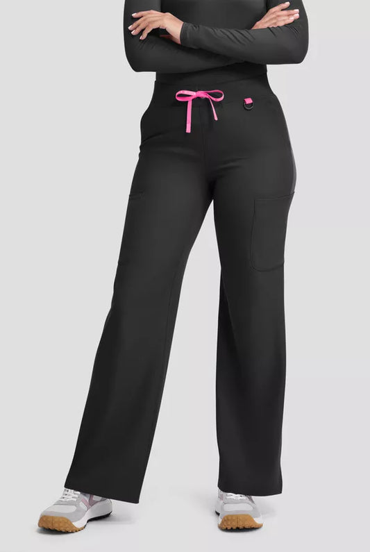 Med Couture Amp Women's High-Rise Wide Leg Cargo Scrub Pant
