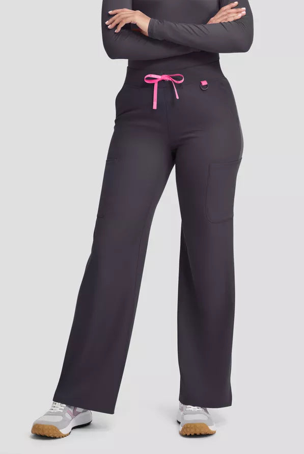 Med Couture Amp Women's High-Rise Wide Leg Cargo Scrub Pant