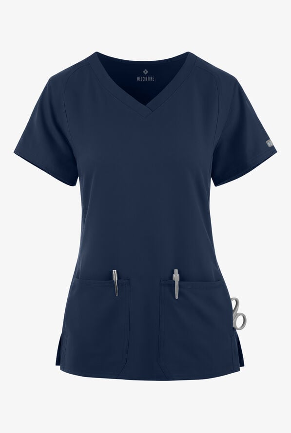 Med Couture Insight 4-Pocket V-Neck Scrub Top