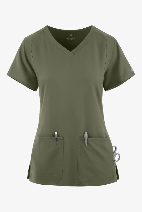 Med Couture Insight 4-Pocket V-Neck Scrub Top
