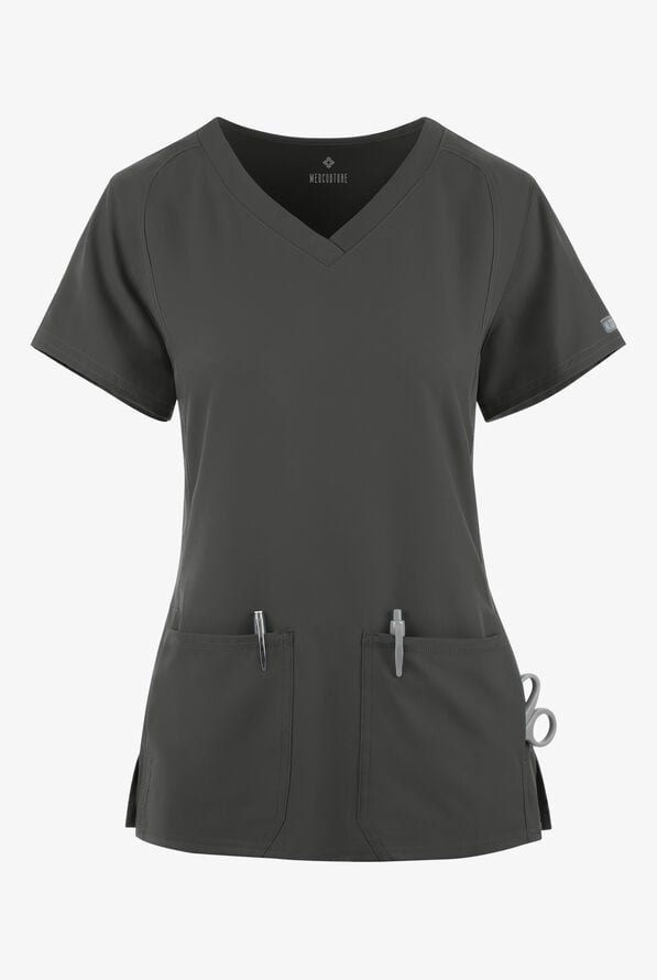 Med Couture Insight 4-Pocket V-Neck Scrub Top