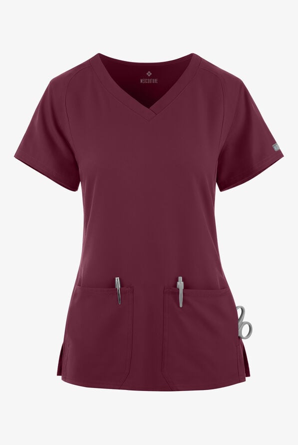 Med Couture Insight 4-Pocket V-Neck Scrub Top