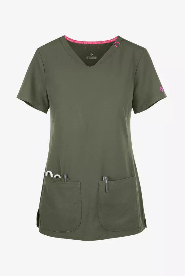 Med Couture Amp V Neck Scrub Top