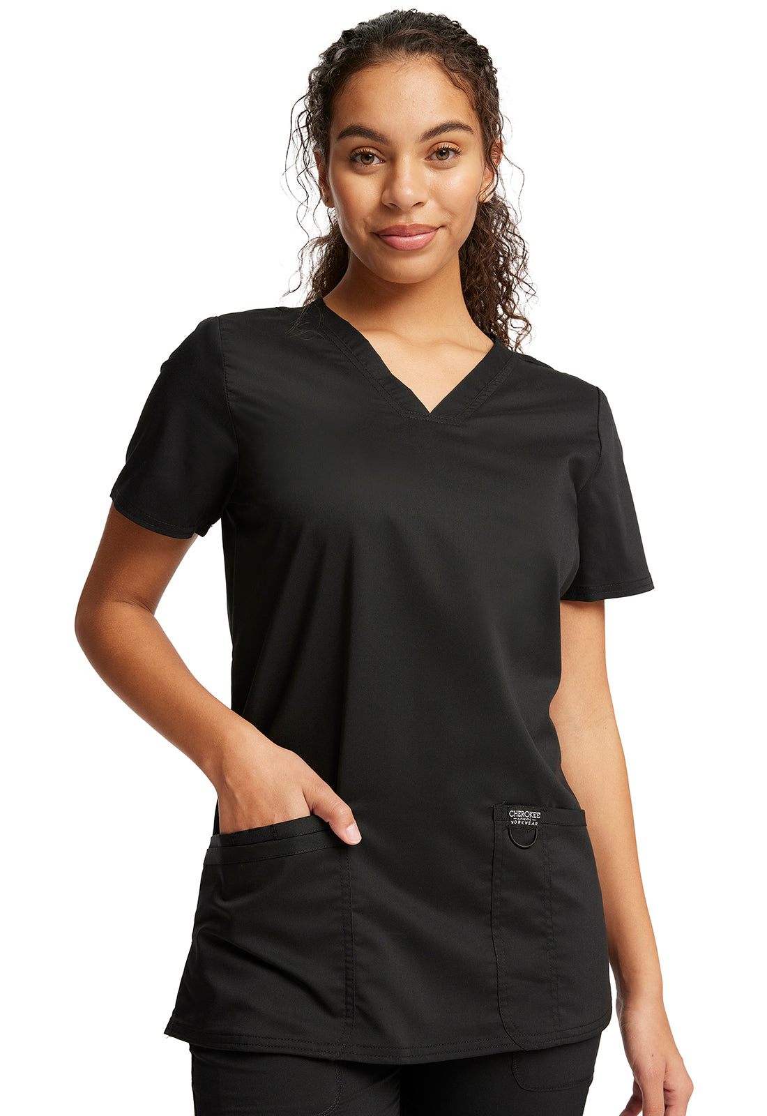 Cherokee Workwear Revolution Women's 3-Pocket V-Neck Scrub Top