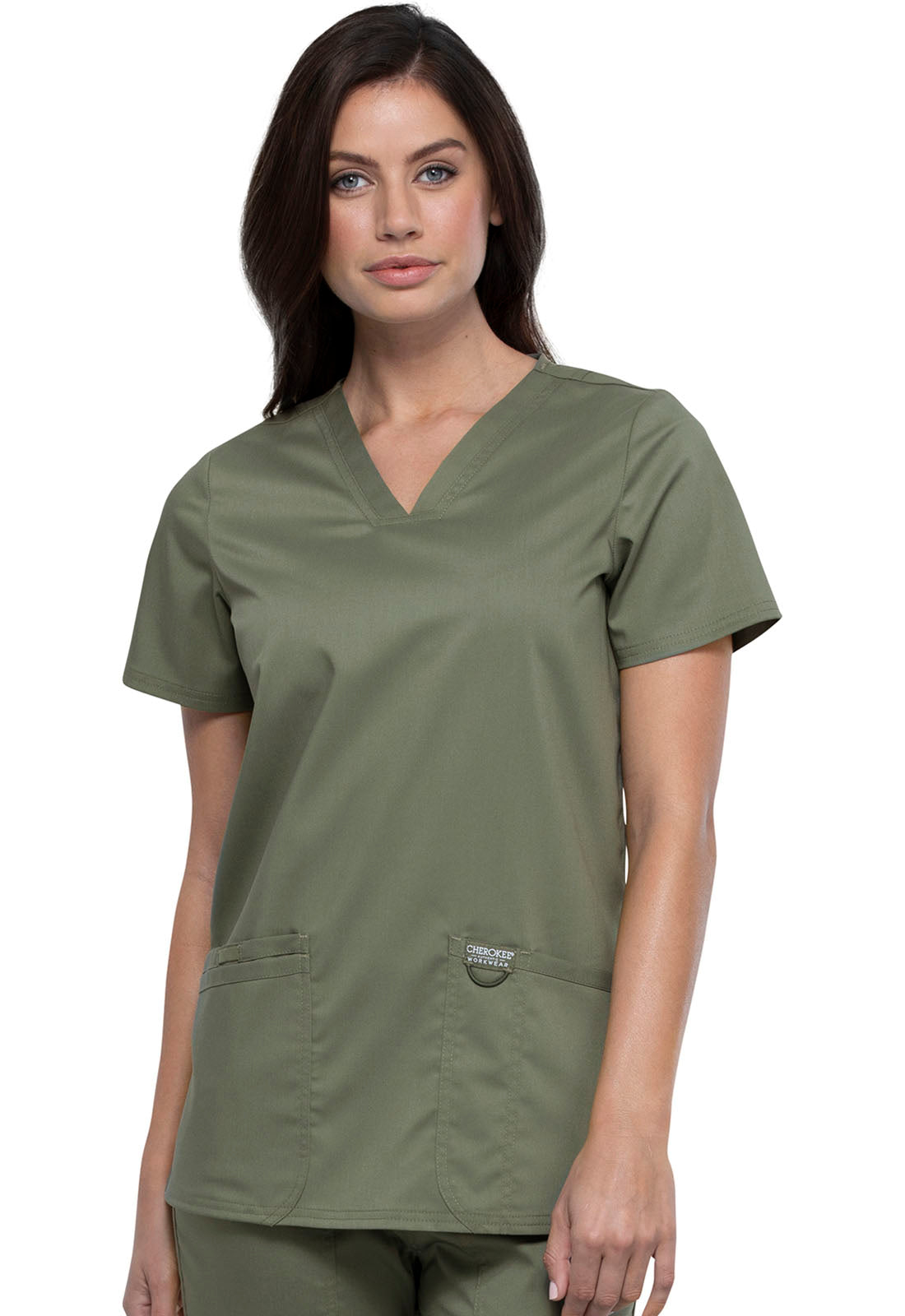 Cherokee Workwear Revolution Women's 3-Pocket V-Neck Scrub Top
