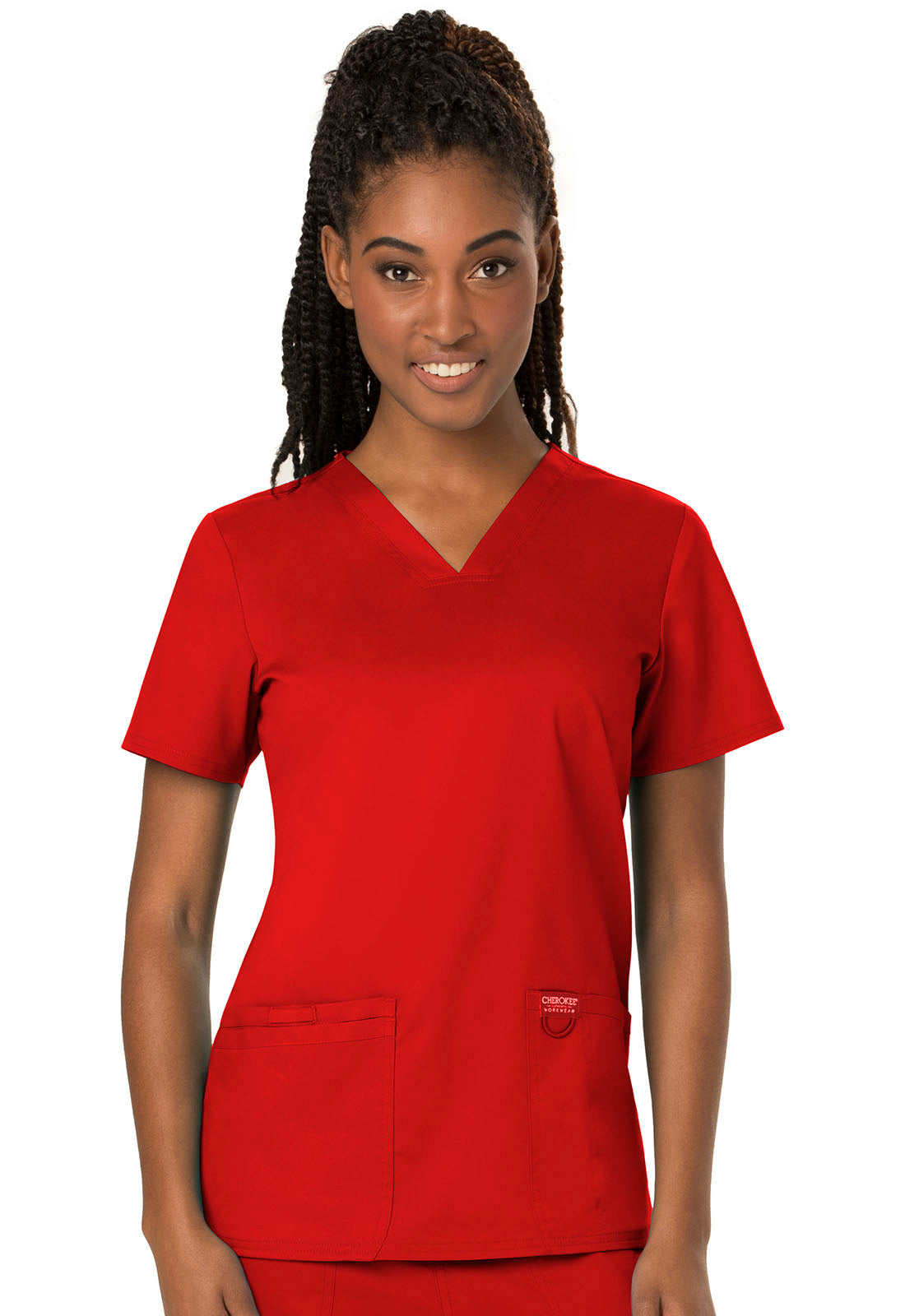 Cherokee Workwear Revolution Women's 3-Pocket V-Neck Scrub Top