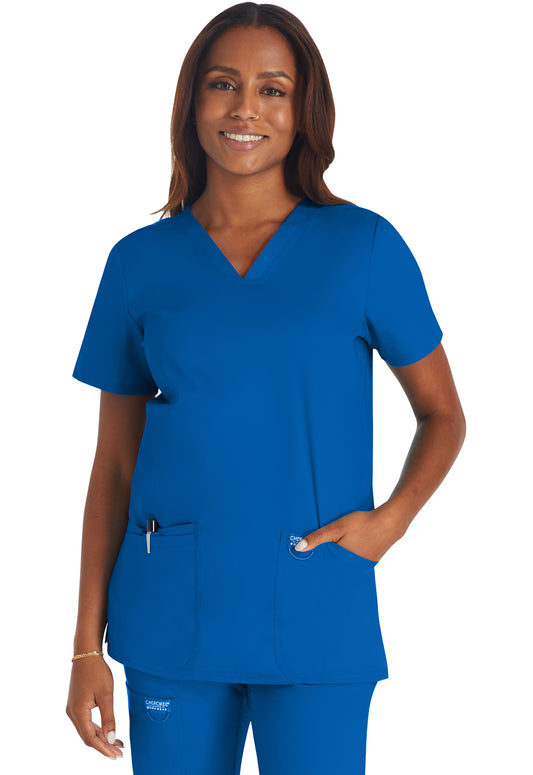 Cherokee Workwear Revolution Women's 3-Pocket V-Neck Scrub Top