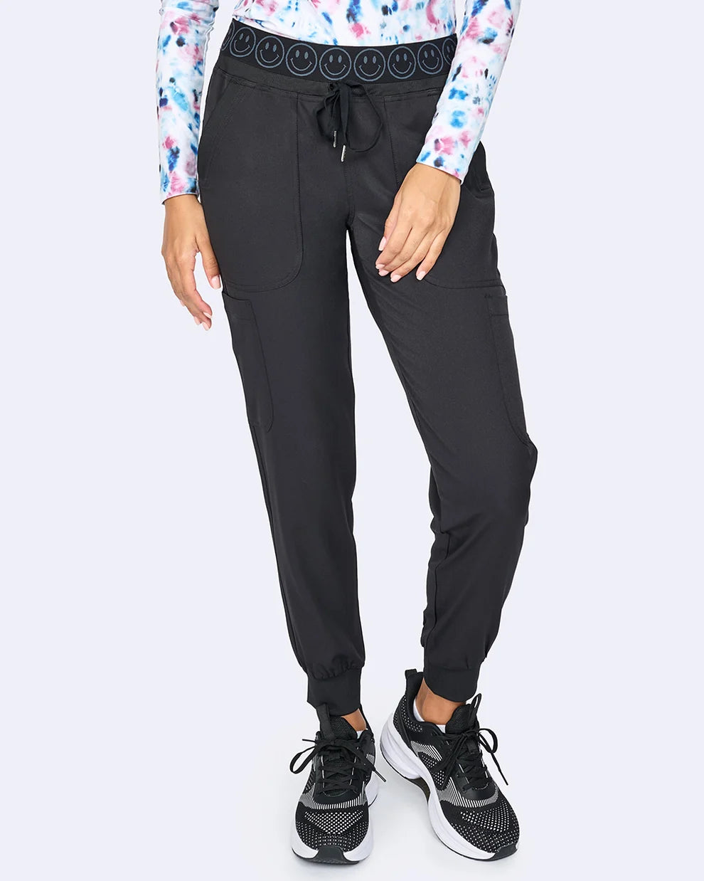 Ava Therese Smiley Jogger Scrub Pants